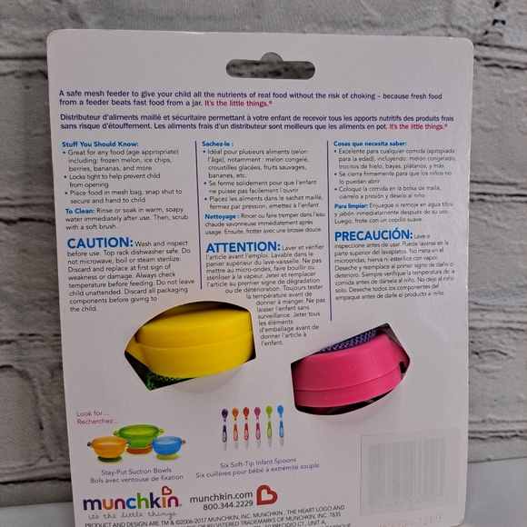 'MUNCHKIN' FRESH FOOD BABY FEEDERS FRUIT & VEGGIES 2~PACK - Picture 7 of 12